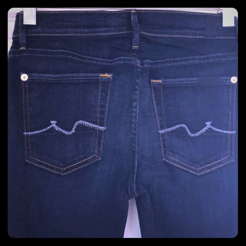 7 For All Mankind crystal pocket flare jeans